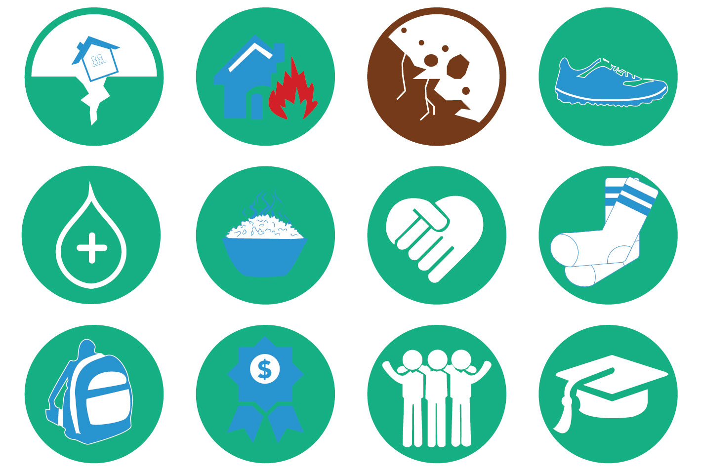 charity infographic icons