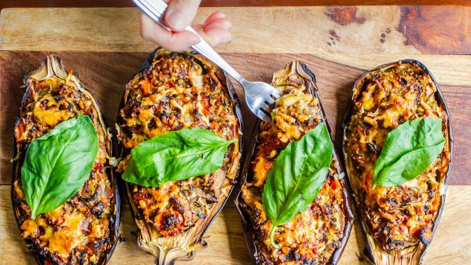 Very Veggie Recipes: Quinoa Stuffed Eggplant