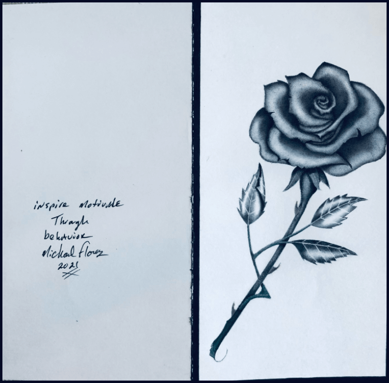 La rosa dibujada por Michael cuenta su historia personal