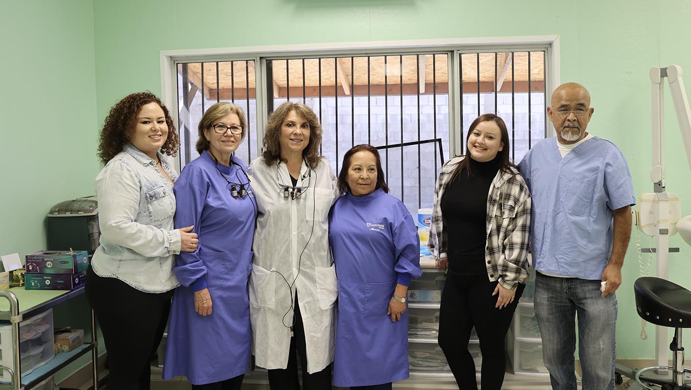 Dentist Dr. Lucero's hardworking team