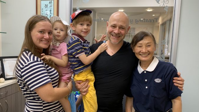 Tzu Chi Volunteer Michelle Wong and Ukrainian Slava's Family