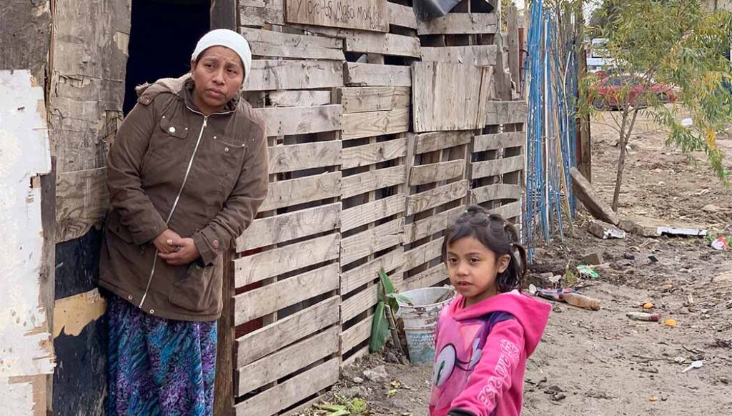 Unprivileged family in Tijuana