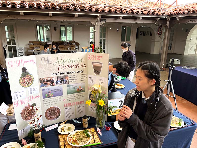 Tzu Shao introducing their foods with beautiful poster