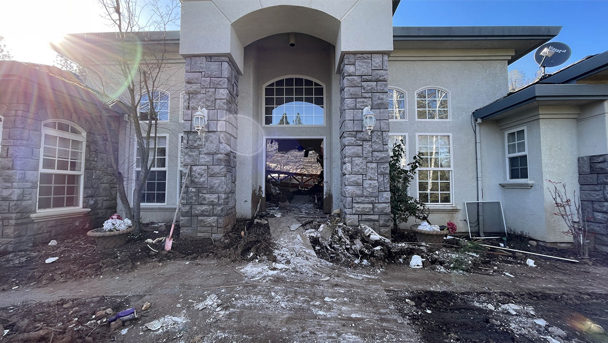 Linda Poipao’s house after the landslide. Photo/Tzu Chi Sacramento Service Center