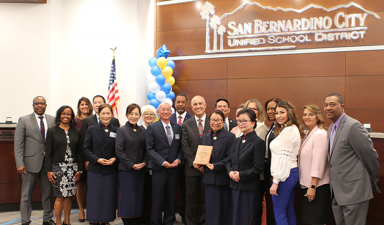 San Bernardino Unified School District representatives and