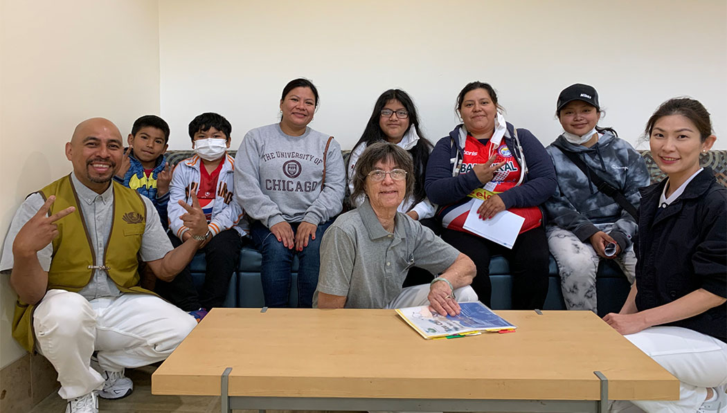 Tzu Chi volunteers, Alma and her family group photo