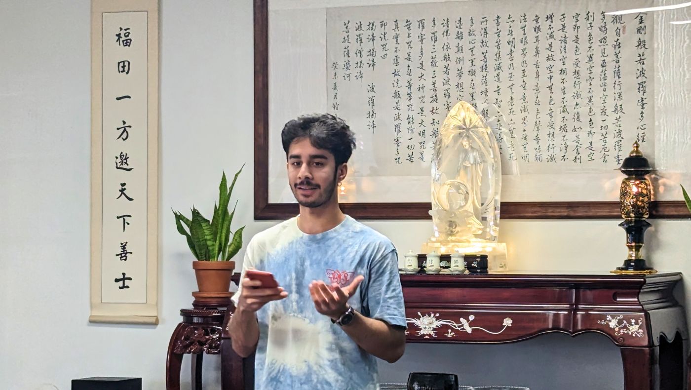 Graduate Kuzon Khan shares that in addition to participating in Tzu Ching volunteer activities, there are also many opportunities for leisure and entertainment, which made his time at the university very vibrant. Photo/Fangwen Huang