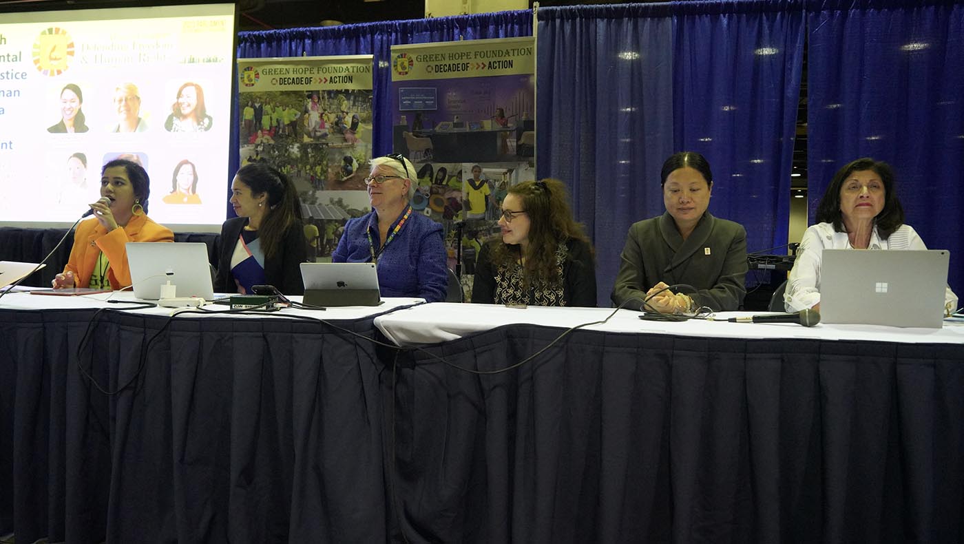 The “Interfaith Environmental & Gender Justice for the Human Right to a Healthy Environment” panel.