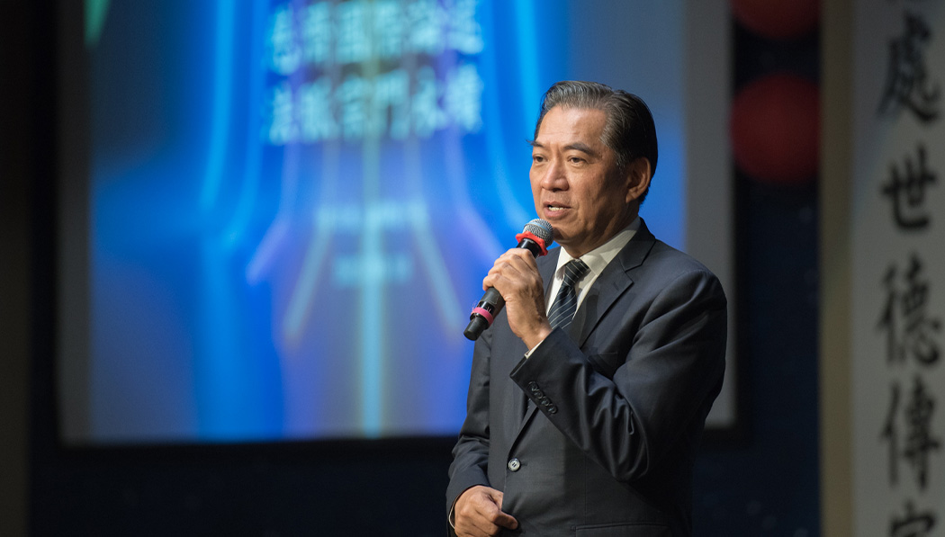 Tzu Chi USA Deputy CEO giving speech