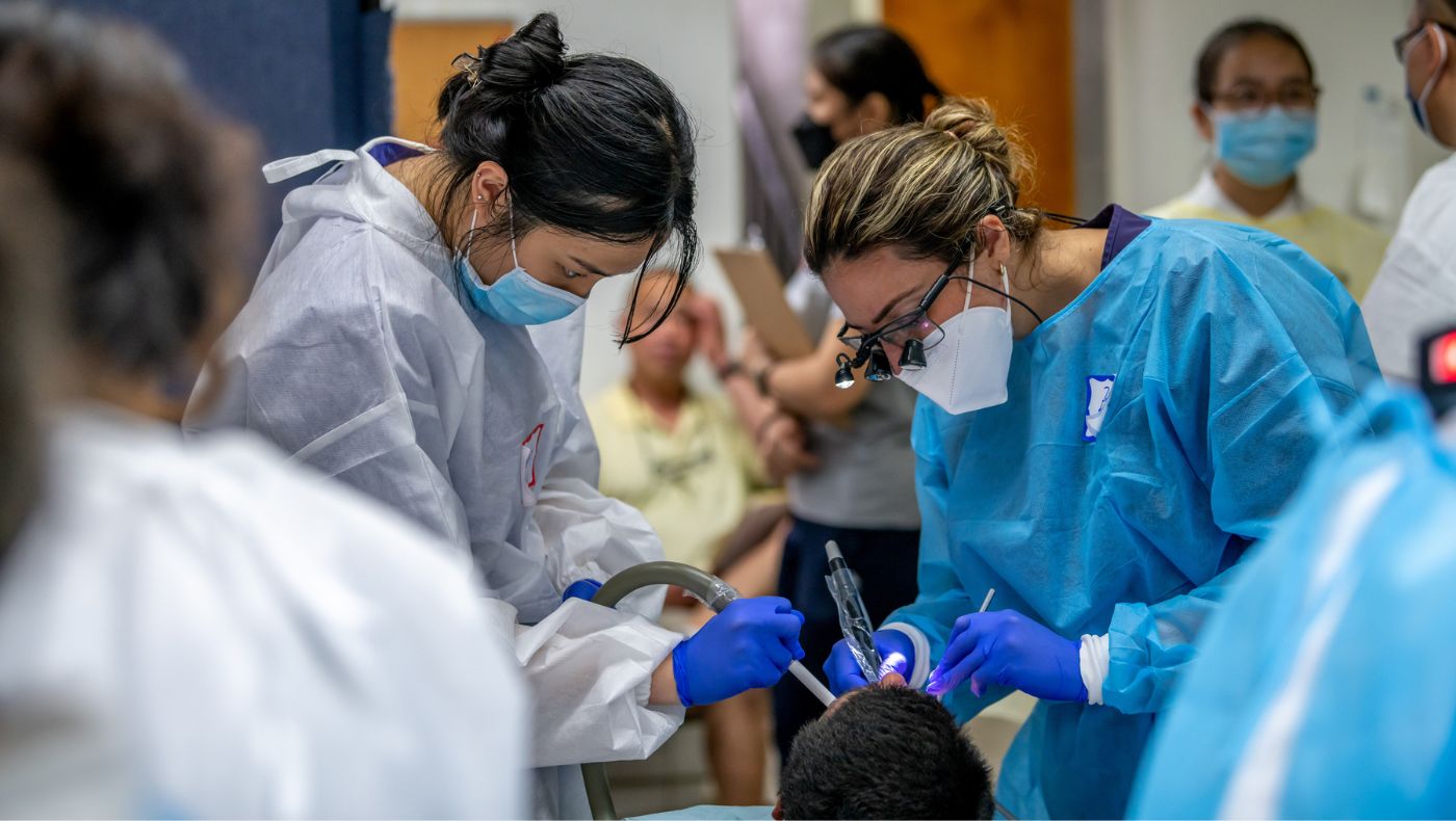 The event provides residents with dental treatment and health care services. Photo/Huaixian Huang