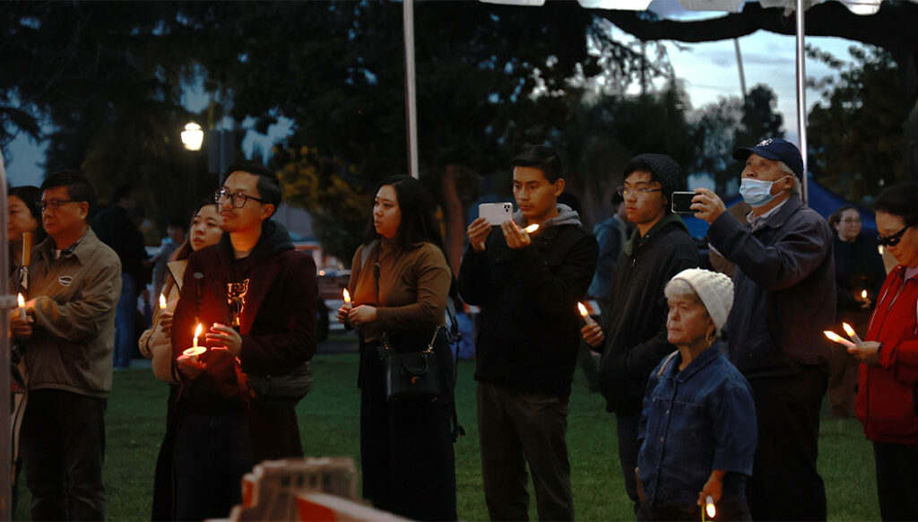 Candlelight Vigil visitors
