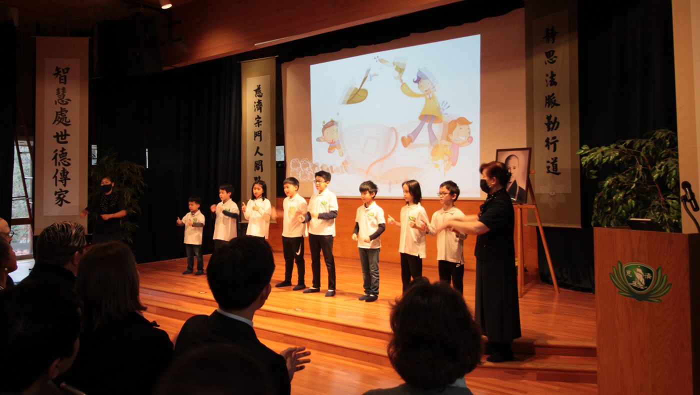 Students perform a sign language show.