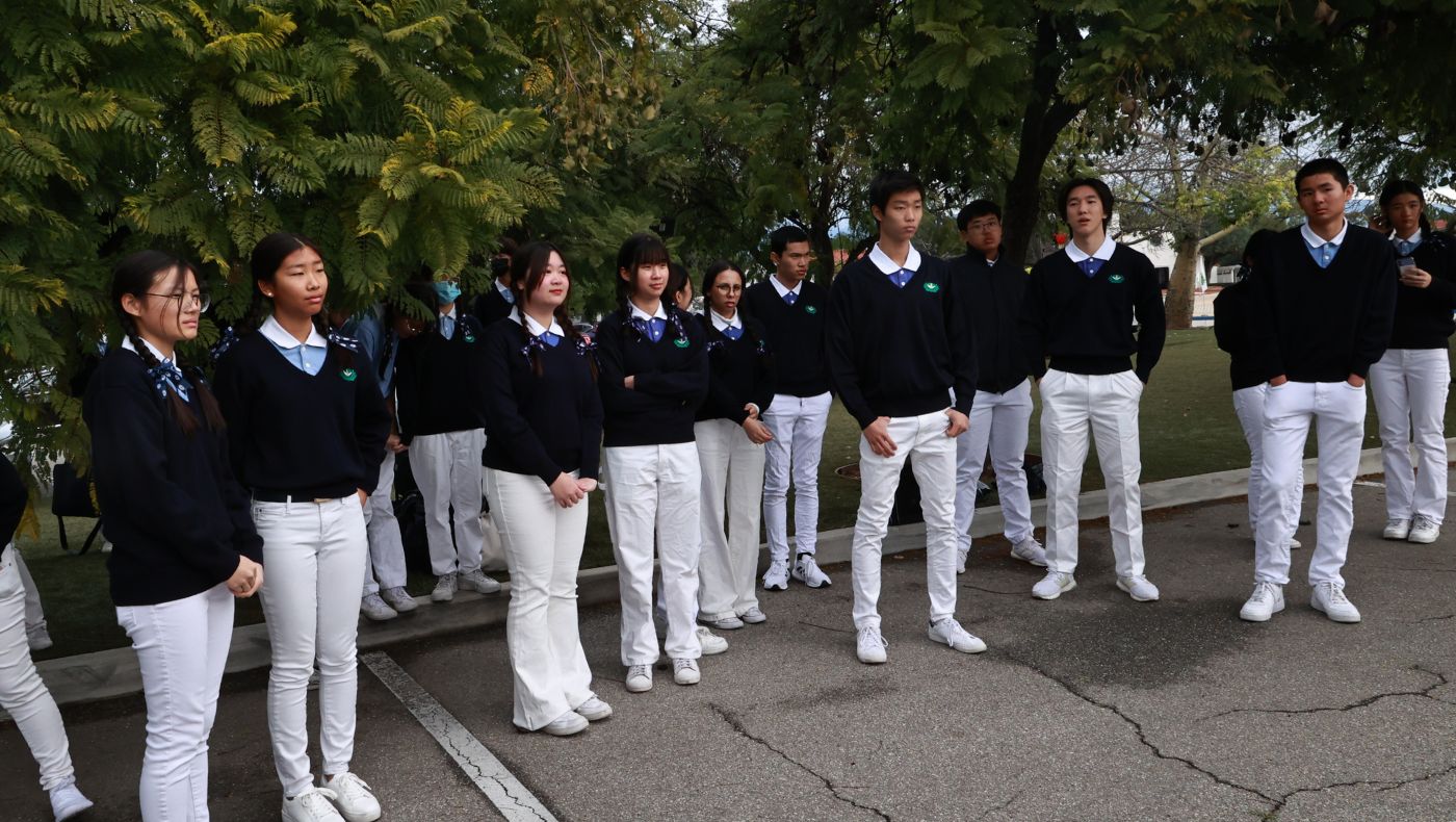 The Tzu Chi team participating in the filming.
