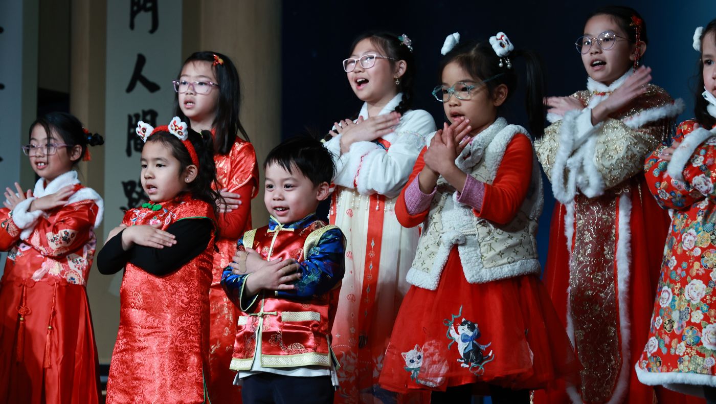 Students from the Humanities School performed in festive traditional Chinese costumes.