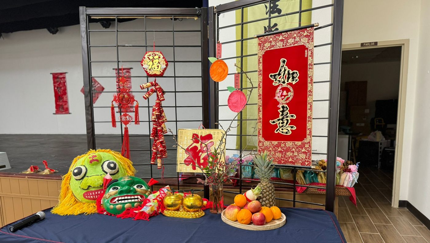 Festive and festive decorations at the Spring Festival.