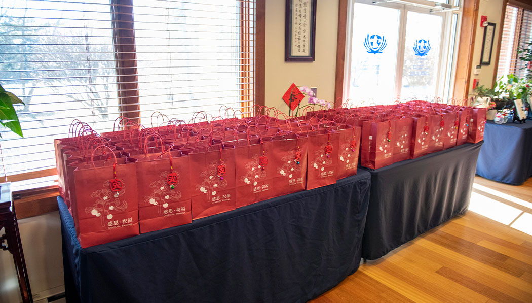 gift bags on the table