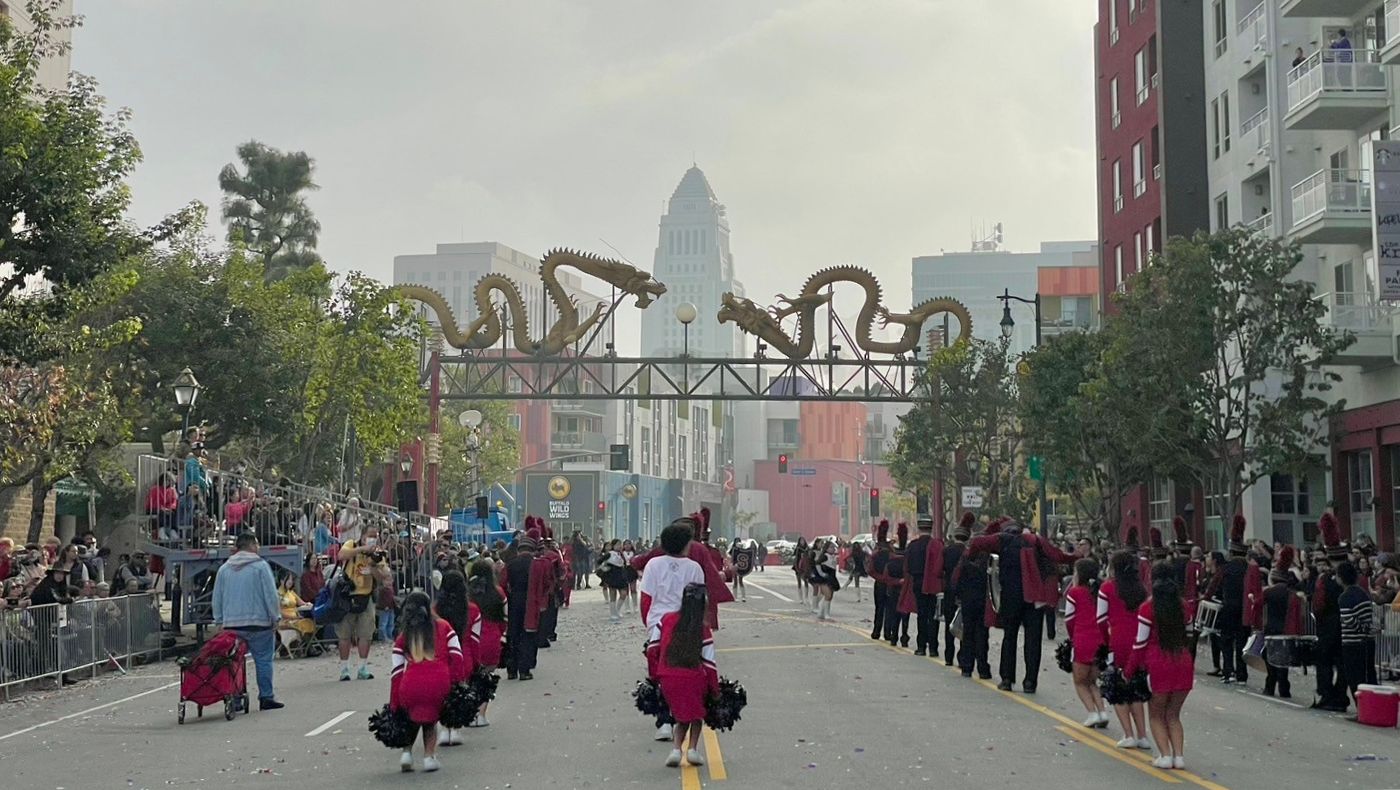 El Desfile Anual del Dragón Dorado es la celebración del Año Nuevo Lunar más antigua de la zona de Los Ángeles. Foto/Liangquan Shi