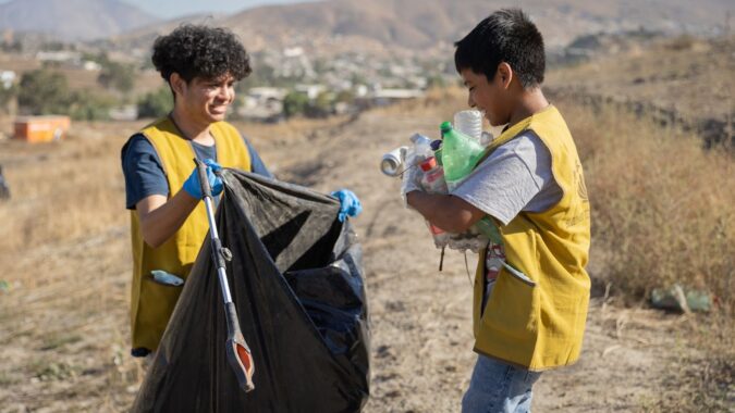 The children in the Tijuana Hope classroom will pick up trash for the community and protect the earth.