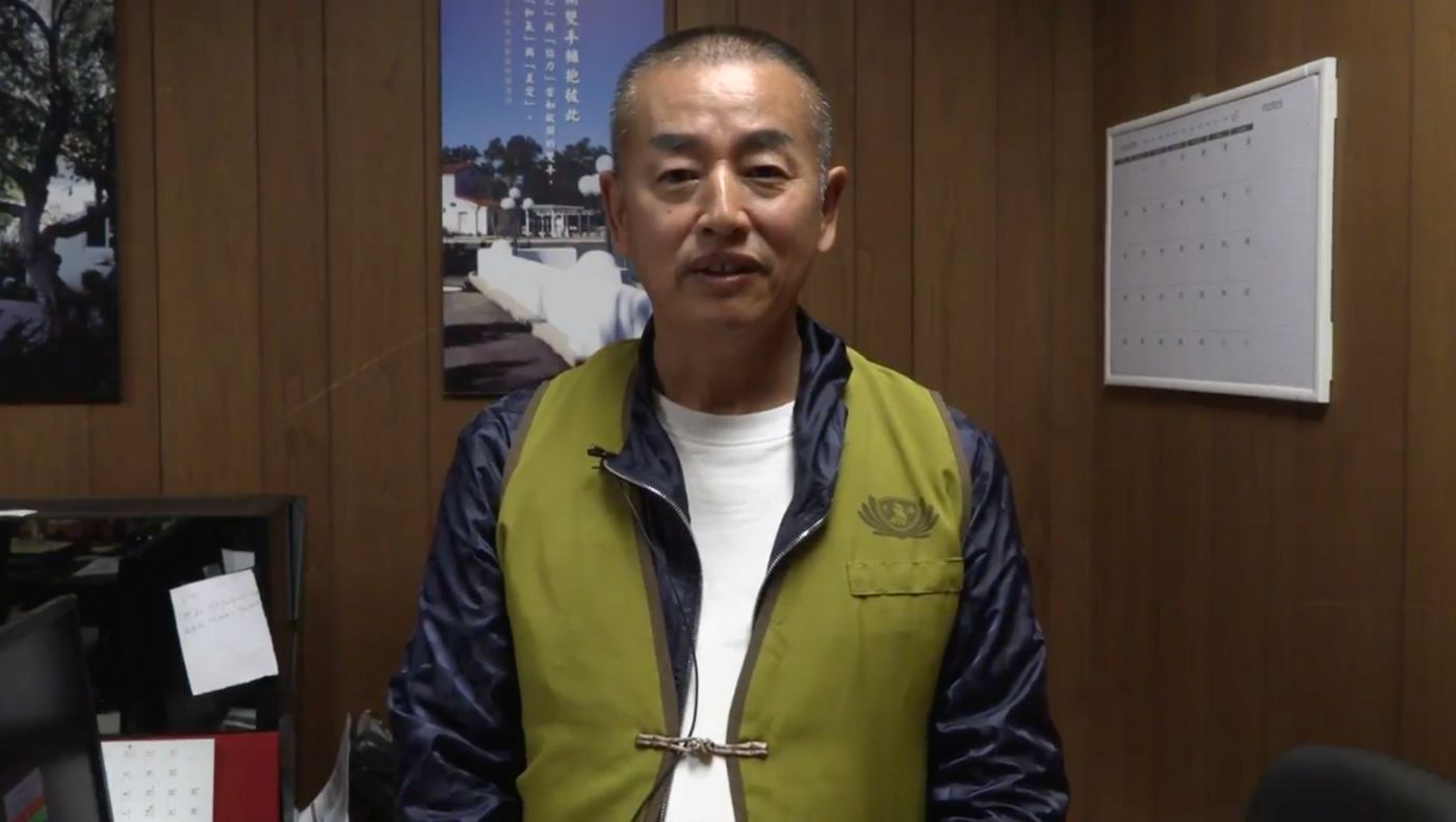 Tzu Chi volunteer Wang Ke shared his training experience.