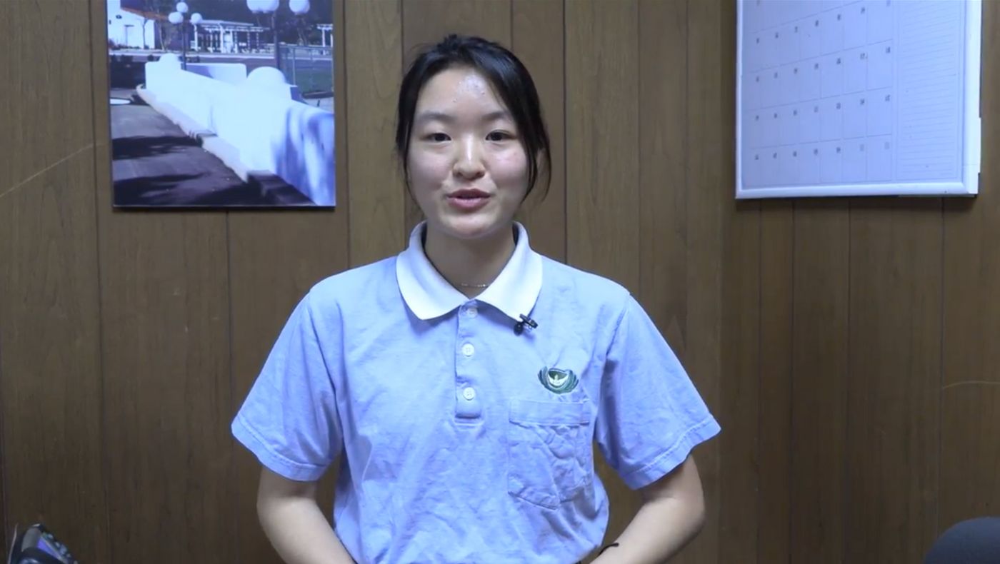 Chen Zhiyi, a Tzu Chi student who participated in the training, understood the importance of being vegetarian.
