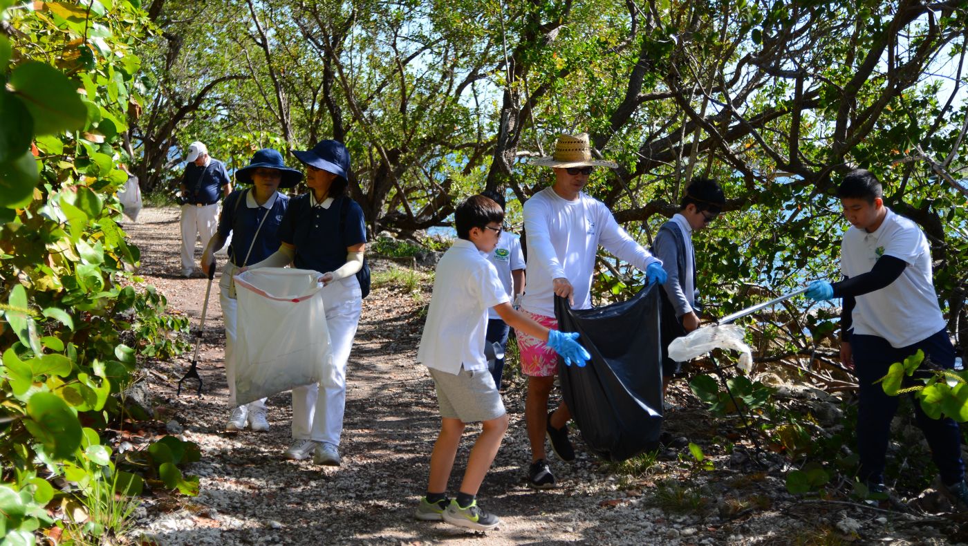 If you linger under the shadow of the trees, beach cleaning activities are a dialogue with the earth.