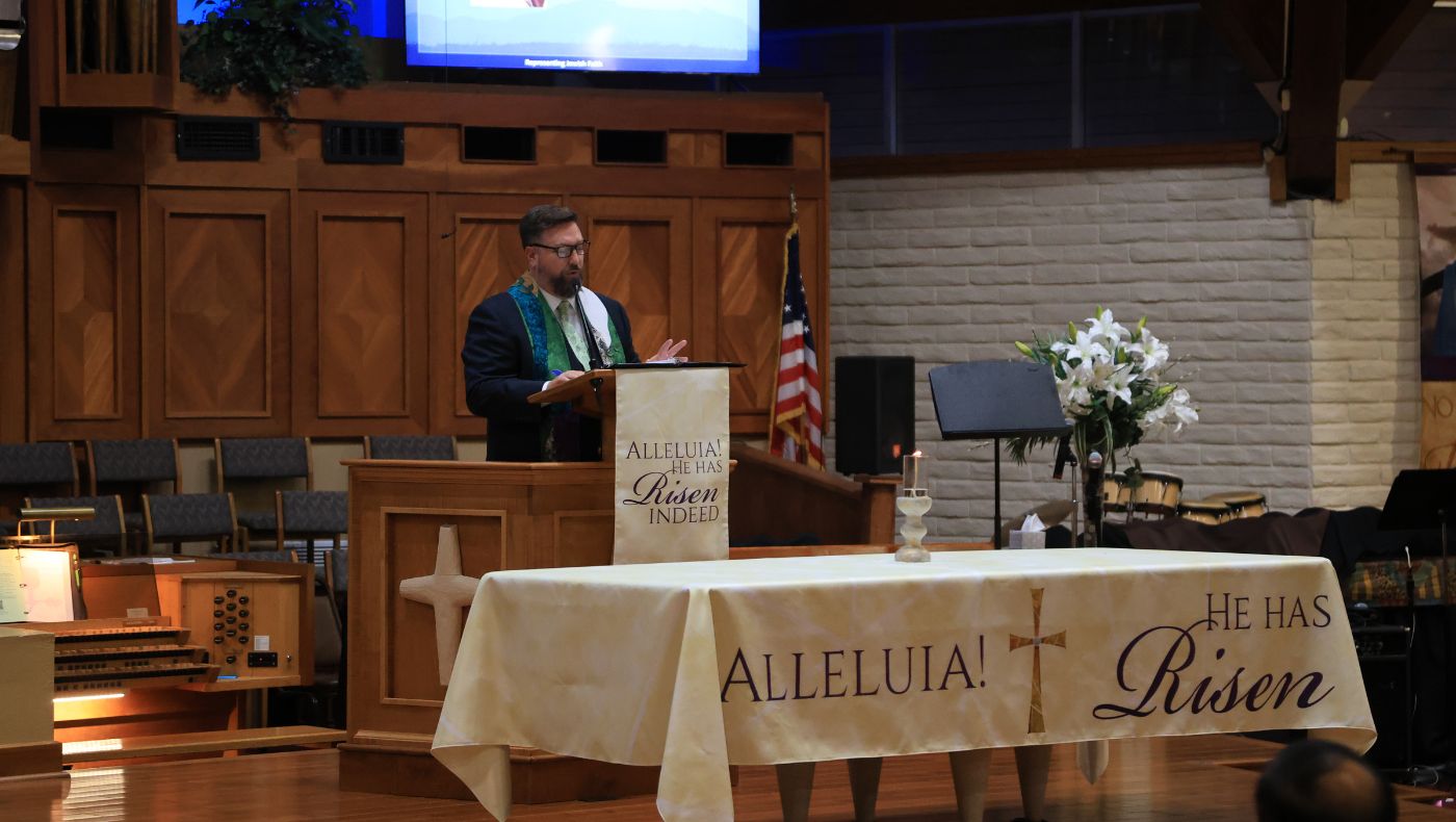 Pastor Christine Johnson took the stage to speak.
