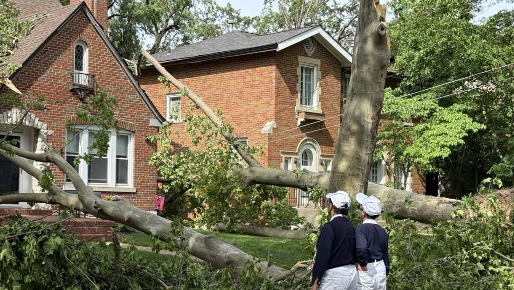 Voluntarios de Tzu Chi St. Louis acuden a las zonas más afectadas tras el paso del tornado brindando asistencia directa a quienes más lo necesitan. Foto/Cortesía del Centro de Servicio Tzu Chi St. Louis.
