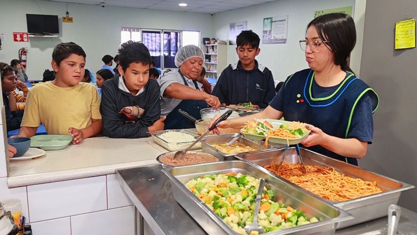 The park's green farming practices have enriched the lunch ingredients for the children in the Hope Classroom. (Photo by Luo Shuli)
