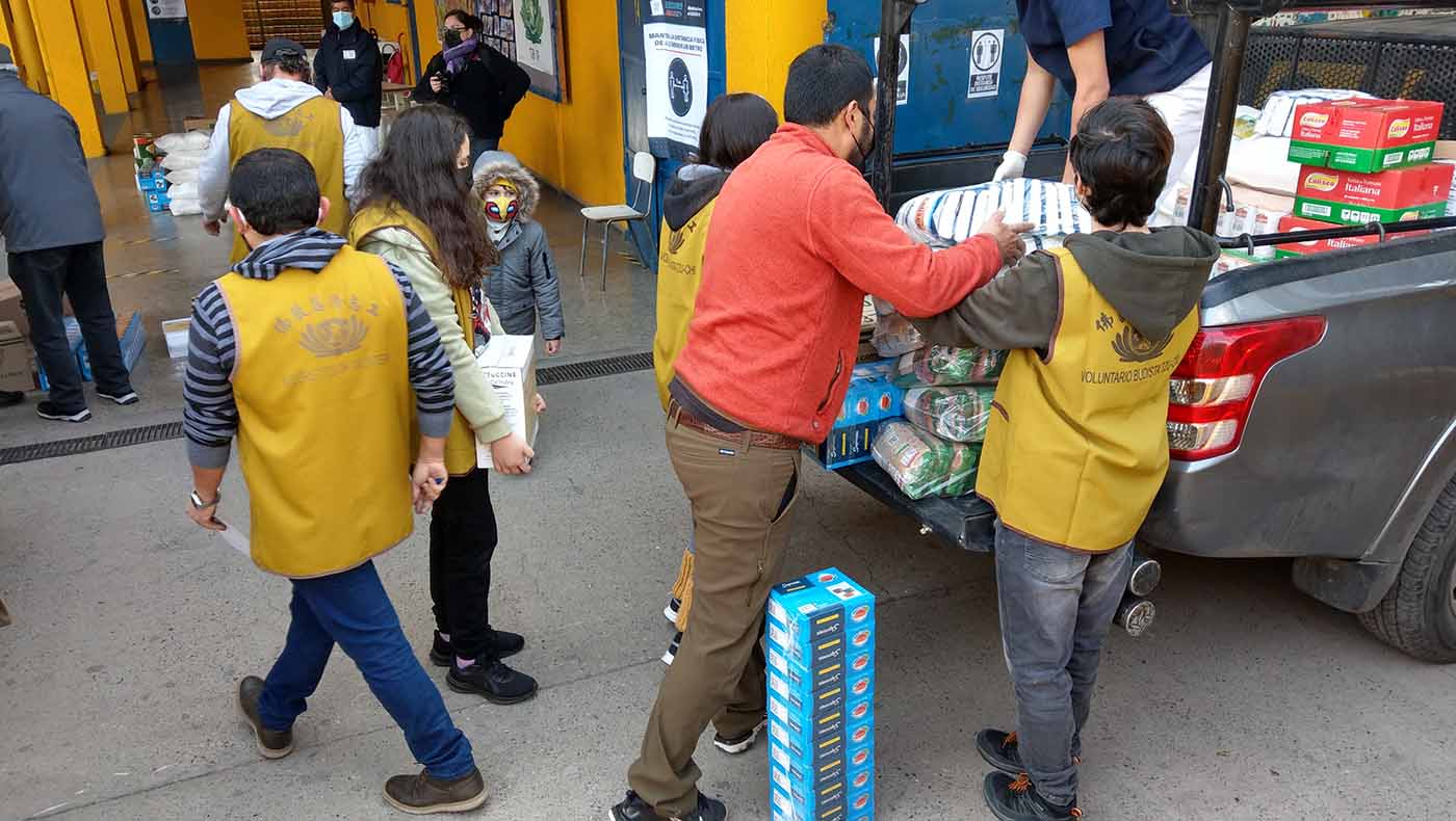 19/6/2021 – Metropolitana de Chile. Ésta fue la quinta distribución de provisiones en Puente Alto. Beneficiarios: 400 familias. Foto/ Hui-Lan Wu