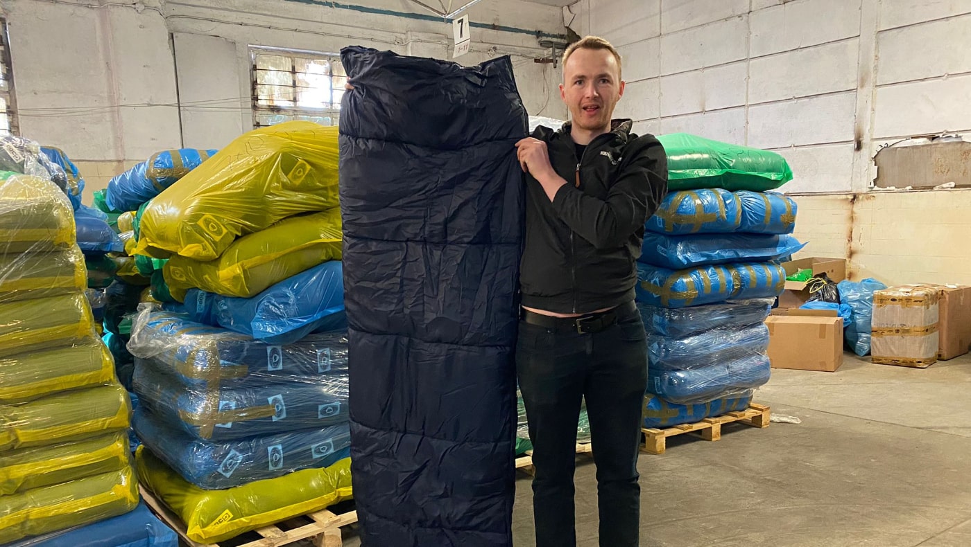 On March 29, 1,260 sleeping bags from Tzu Chi are distributed in Szczecin.