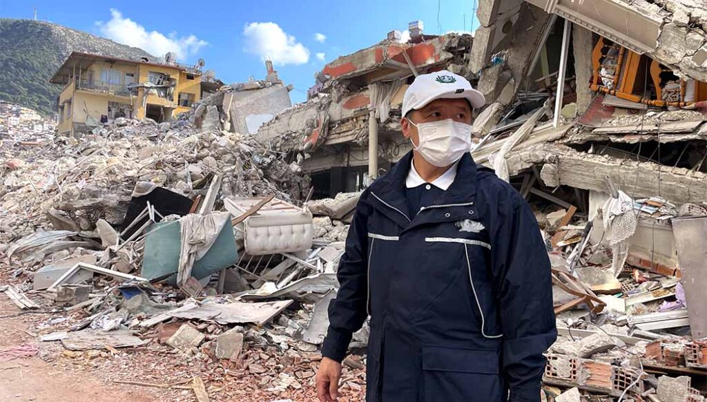 Tzu Chi volunteer visiting Turkey Earthquake affected area in Antakya,Hatay
