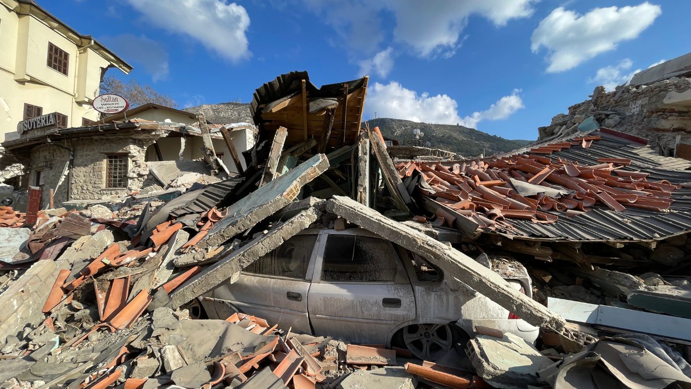 土敘地震重災區安塔基亞市中心災後慘狀
