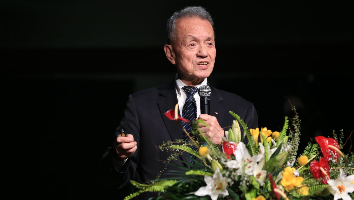 Chinlon Lin delivering a speech at the 2019 TIMA Global Forum
