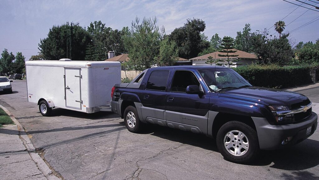 A trailer transports medical equipment to free clinic sites in the early years of the Buddhist Tzu Chi Free Clinic’s outreach