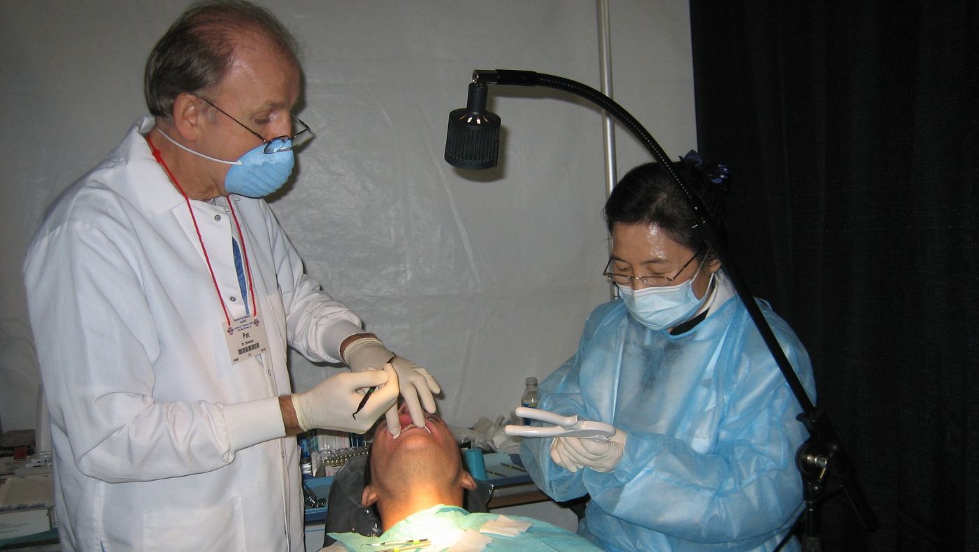 Hurricane Katrina hit New Orleans hard, and Joan Huang worked with Tzu Chi Medical Association to provide free dental clinics for local victims.