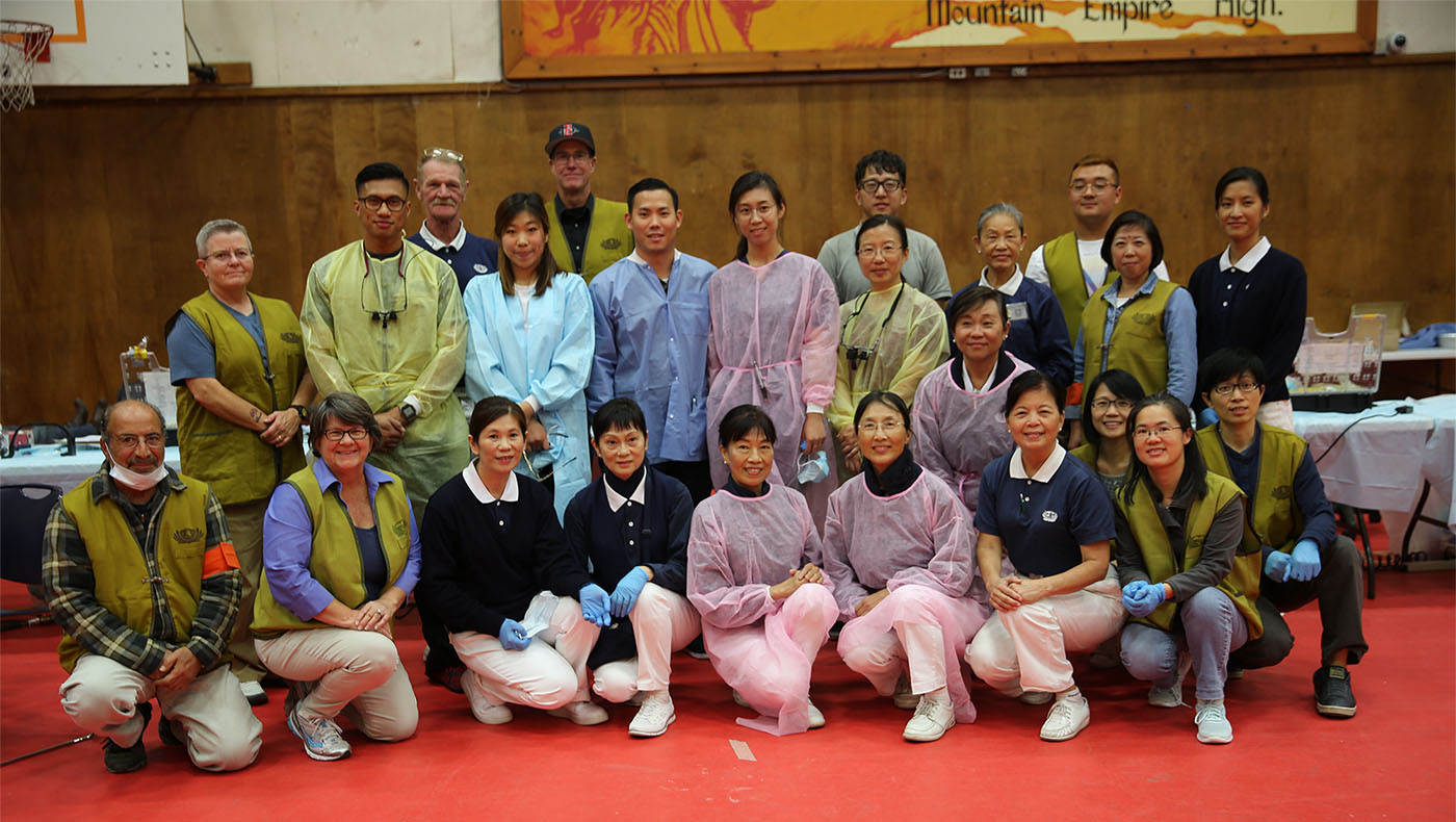 Tzu Chi volunteers and medical team group photo