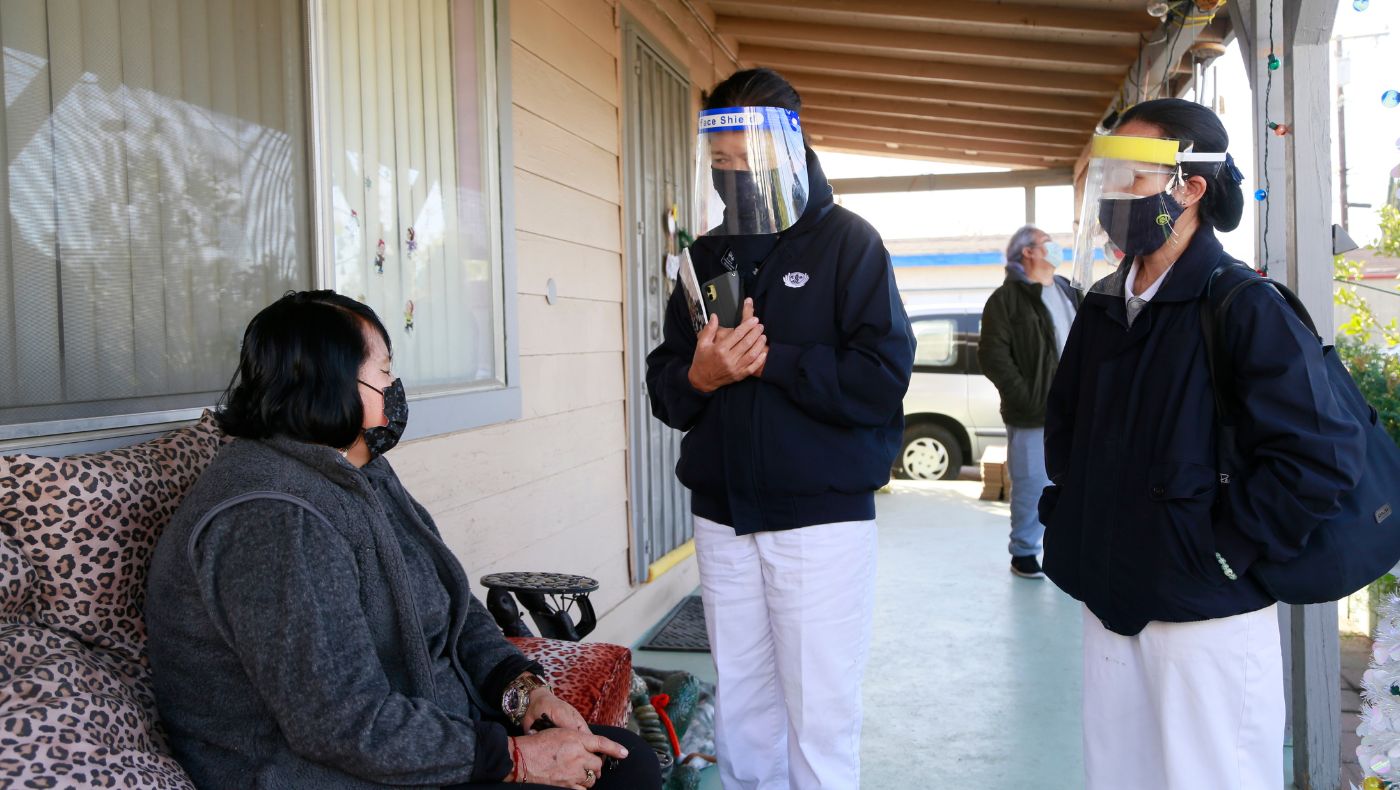 On December 13, 2020, workers visited patients in San Bernardino and personally delivered prescription drugs.