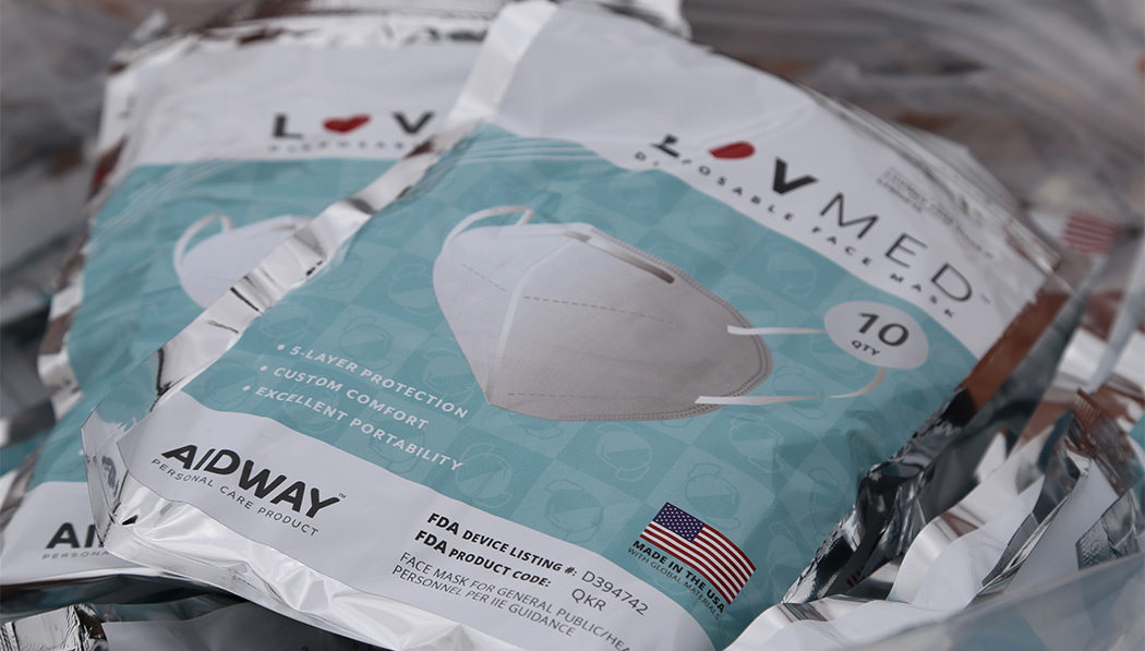 Leveraging his resources, Ronald Kuo establishes Aidway Personal Care Product, Inc. to produce N95 respirators in the United States.