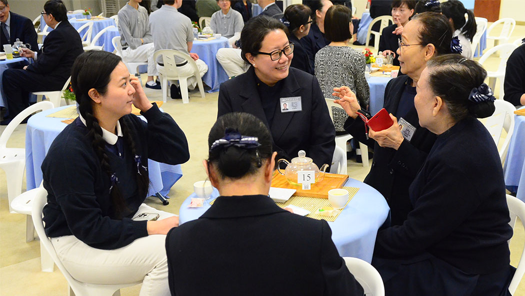Volunteer Yinhsu Liu (far left), who was a college student at the time of the 9/11 attacks, participated in disaster relief