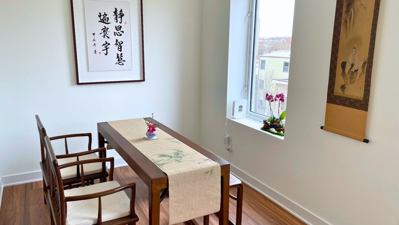 A serene office space is set up on the fourth floor. Photo/Jennifer Chien